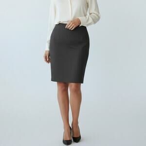 90s Women's Vintage Imagio Grey Dress Pencil Straight Skirt Size 6 Officewear